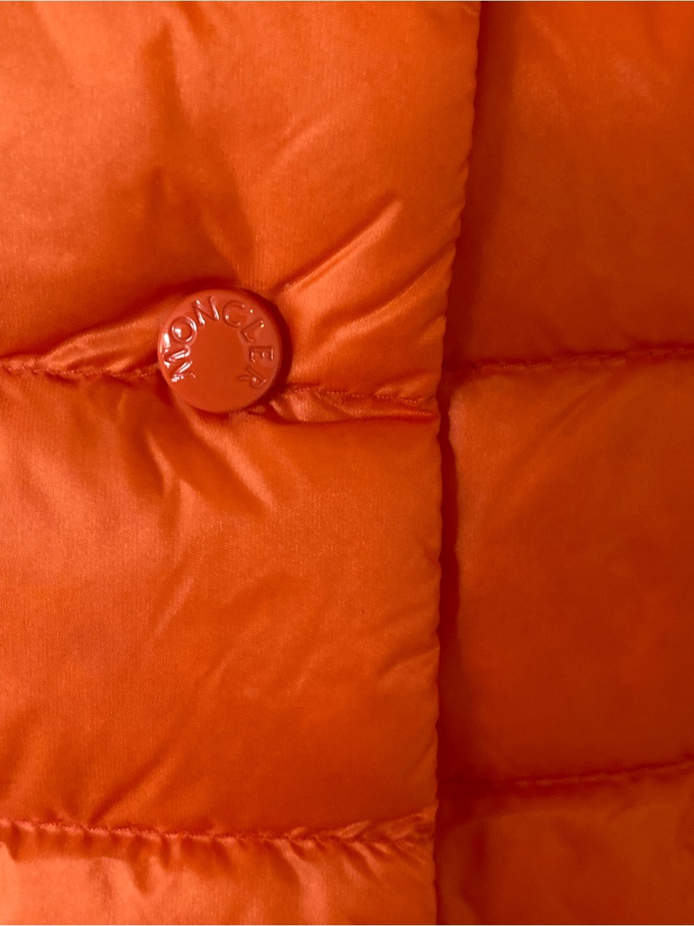 Moncler Longue Saison Orange Down Puffer Vest - Picture 6 of 11